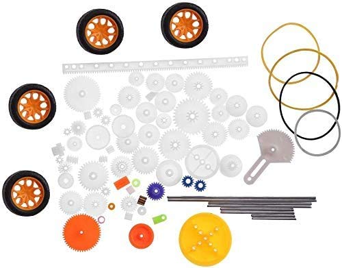 T&F Kunststoffgetriebe Shaft Wheel Set 78 Pcs Plastikzahnräder Riemenscheiben-Wurm-Zahnstangen-Ausrüstungs-Gang gesetztes Wellen-Gurt DIY gesetztes Zubehör DIY Modellbau von tooloflife