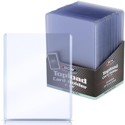 25 - BCW 3 x 4 x 2 mm - Thick Card Topload Holder 79 Point - Baseball & Other Sports Cards - Collecting Supplies von BCW