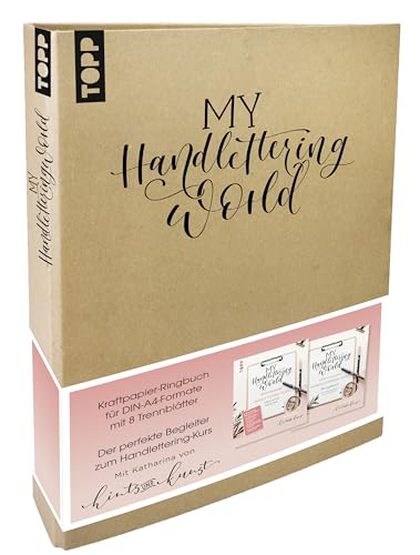 My Handlettering World Ringbuch DIN A4: Kraftpapier-Ringbuch zum individuellen Gestalten mit 8 Trennblättern von topp