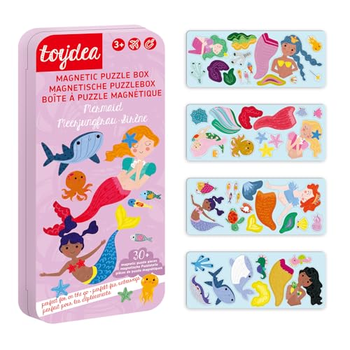 Toydea Magnetspiel Puzzle Box Meerjungfrau – Fördert Kreativität & Feinmotorik | Magnetisches Spielzeug ab 3 Jahre, ideales Reisespiel für Kinder | Perfekt für unterwegs & zuhause von toydea
