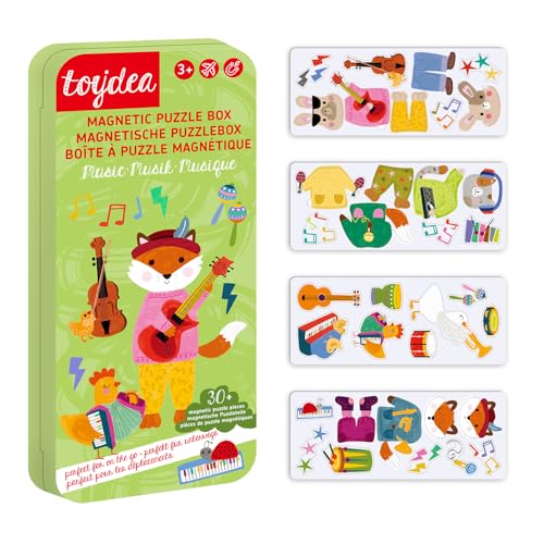 Toydea Magnetspiel Puzzle Box Musikparty – Fördert Kreativität & Feinmotorik | Magnetisches Spielzeug ab 3 Jahre, ideales Reisespiel für Kinder | Perfekt für unterwegs & zuhause von toydea