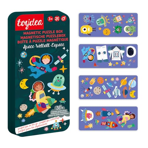 Toydea Magnetspiel Puzzle Box Weltraum – Fördert Kreativität & Feinmotorik | Magnetisches Spielzeug ab 3 Jahre, ideales Reisespiel für Kinder | Perfekt für unterwegs & zuhause von toydea