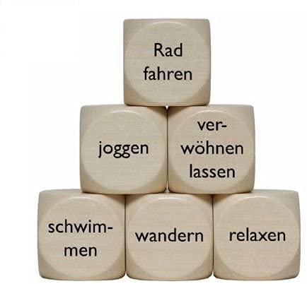 „Freizeit“ Holzwürfel 30 mm - 1 Stück von toys-for-all