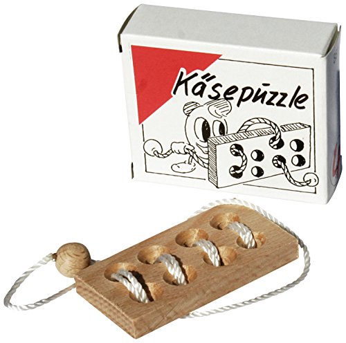 GICO Käsepuzzle - Mini Holz Puzzle Knobelspiel Geduldspiel Klassiker Minipuzzle von GICO