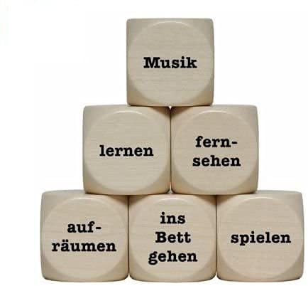 „Kinder, was tun?“ Holzwürfel 30 mm - 1 Stück von toys-for-all