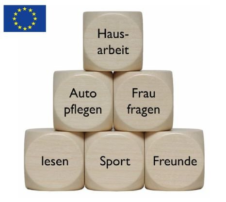 „Männer“ Holzwürfel 30 mm - 1 Stück „Männer“ Holzwürfel 30 mm - 1 Stück von toys-for-all