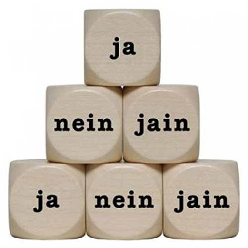 "ja-Nein-Jain" Holzwürfel 30 mm - 1 Stück von toys-for-all