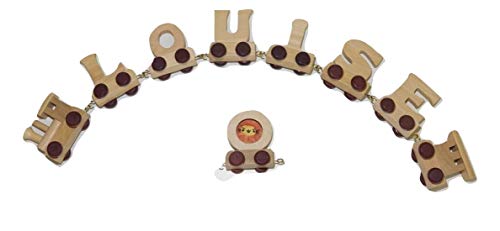 Buchstabenzug Holz Name - Set 6 Buchstaben Namen (kostenfreie Loc, Waggon) | Fun World Toys® namenszug holzbuchstaben von toys.funworld