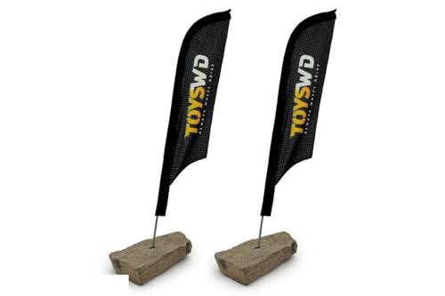 toyswd 2 x Flagge 23 cm RC Crawler Park, Modellbausatz 1/24 & 1/18 von toyswd