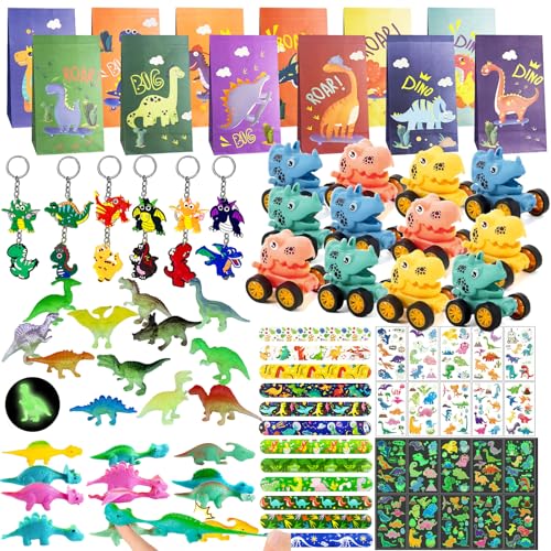 toywowz 84 Stk. Dino Mitbringsel Kindergeburtstag: Party Mitgebsel mit Dino Spielzeug Geschenktüten Dinosaurier Figuren Tattoo Schnapparmband Mitbringsel Pinata Junge Mädchen Kinder toywowz 84 Stk. Dino Mitbringsel Kindergeburtstag: Party Mitgebsel mit Dino Spielzeug Geschenktüten Dinosaurier Figuren Tattoo Schnapparmband Mitbringsel Pinata Junge Mädchen Kinder von toywowz