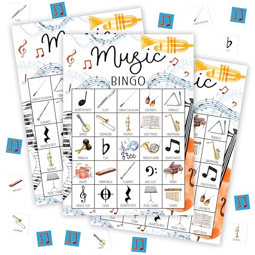 Musik-Bingo-Spiel für Erwachsene – Geburtstagsparty-Set, Karten, Gefälligkeiten für Familiensänger und Musikliebhaber – Party-Aktivitätsdekoration und Zubehör -03 Musik-Bingo-Spiel für Erwachsene – Geburtstagsparty-Set, Karten, Gefälligkeiten für Familiensänger und Musikliebhaber – Party-Aktivitätsdekoration und Zubehör -03 von tranfvging