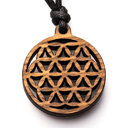 treeforce Blume des Lebens klein Holzkette, Halskette, Schlüsselanhänger oder Auto- Anhänger 3 in 1 DIY Schmuck, Handmade, nachhaltig und vegan aus Holz treeforce Blume des Lebens klein Holzkette, Halskette, Schlüsselanhänger oder Auto- Anhänger 3 in 1 DIY Schmuck, Handmade, nachhaltig und vegan aus Holz von treeforce
