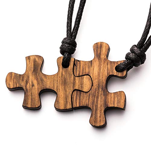 treeforce Puzzle Pärchen Halskette, Holzkette, Schlüsselanhänger oder Auto- Anhänger 3 in 1 DIY Schmuck aus, Handmade, nachhaltig und vegan aus Holz treeforce Puzzle Pärchen Halskette, Holzkette, Schlüsselanhänger oder Auto- Anhänger 3 in 1 DIY Schmuck aus, Handmade, nachhaltig und vegan aus Holz von treeforce