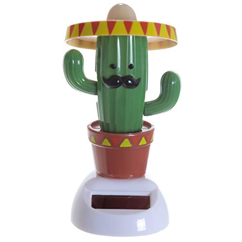 Kaktus mit Sombrero Solarfigur - Kaktus mit Hut Solar Figur von trendaffe