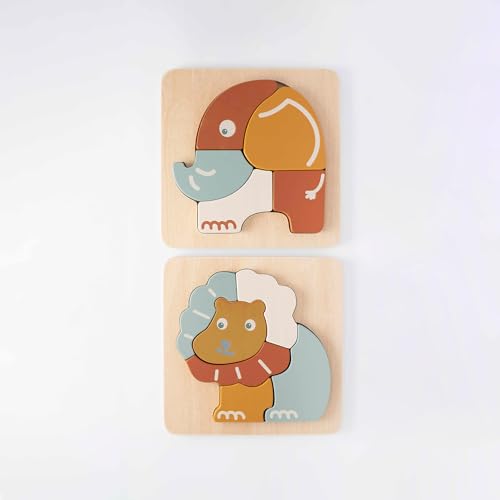 Baby-Puzzles aus Holz – 2 Stück von trois kilo sept