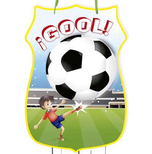 trookee® Fußball-Piñata, Fußball, Kindergeburtstag, groß, zum Befüllen mit Leckereien und Geschenken, EURO2024, 46 x 30 cm von trookee