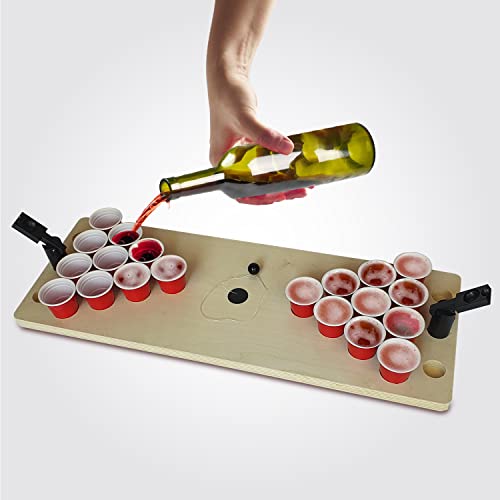 trooplex Shot Pong: Ideale Erweiterung für Bier Pong Liebhaber! Mini Beer Pong ideal für Partys Festivals als Geschenk oder zum Vorglühen Trinkspiel Set für Kurze inklusive 20 Becher redcups von trooplex
