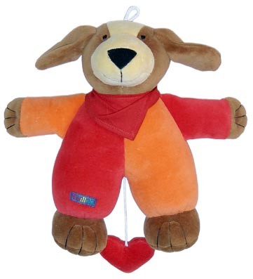 Spieluhr Hund, rot-orange Spieluhr Hund, rot-orange von trullala