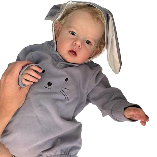 truly soft Kinder Kapuzenpullover 22 Zoll Reborn Baby Grau mit und Gesichtsmotiv, Süßes Design 55cm Reborn Baby Mädchen, Lebensechte Babypuppen, Wie EchtMit Zubehör Reborn Puppe Lebensecht truly soft Kinder Kapuzenpullover 22 Zoll Reborn Baby Grau mit und Gesichtsmotiv, Süßes Design 55cm Reborn Baby Mädchen, Lebensechte Babypuppen, Wie EchtMit Zubehör Reborn Puppe Lebensecht von truly soft