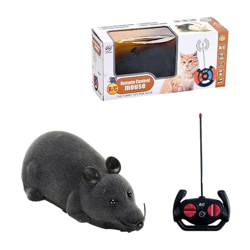 tuwiwol Realistisches Aussehen RC Katzenspielzeug Lebensechte Maus für Endless Kitty Entertainment Ferngesteuerte Kunststoffratten (Dunkelgrau) von tuwiwol