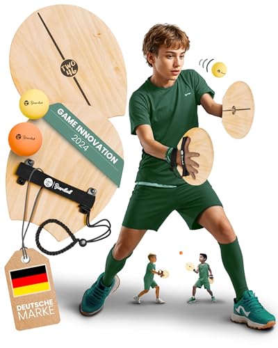 two46 Boardball | Klettballspiel war gestern - Das Neue Outdoor Spiel für Kinder & Erwachsene | Erfunden in DE - Alternative zu Badminton & Tennis | spannendes Strand- & Garten Spiel von two46