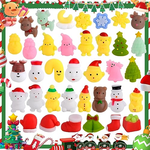twoonto Christmas Squishy Pack, Soft Mochi Squishy Toys 36 Pack Moji Fidget Toys, Kawaii Squishies Weihnachts Partytüten Füller für Kinder Erwachsene, Partygeschenke twoonto Christmas Squishy Pack, Soft Mochi Squishy Toys 36 Pack Moji Fidget Toys, Kawaii Squishies Weihnachts Partytüten Füller für Kinder Erwachsene, Partygeschenke von twoonto