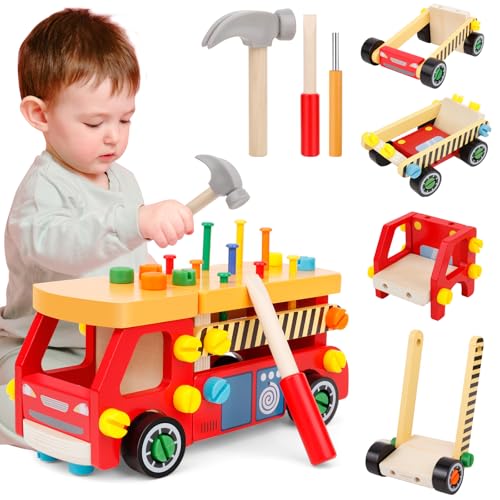 twoonto Werkzeugkasten Kinder Werkbank, Montessori Werkzeugkoffer für Kinder, KinderWerkzeugset, Holz Montessori Spielzeug, Lernspielzeug Übung der Feinmotorik für Jungen Mädchen 3 4 5 6 Jahren twoonto Werkzeugkasten Kinder Werkbank, Montessori Werkzeugkoffer für Kinder, KinderWerkzeugset, Holz Montessori Spielzeug, Lernspielzeug Übung der Feinmotorik für Jungen Mädchen 3 4 5 6 Jahren von twoonto