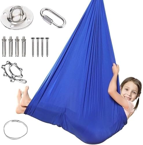 Sensory Sox, Dehnbare Körpersocken Ganzkörper-Wrap Dehnbare Sensorische Körpersocken Kinderspielzeug Spiel Autistische Angststätte Beruhigende Therapie Für Jungen/Mädchen Mit Autismus(Blue2,150x280CM/ von tylxayoxa