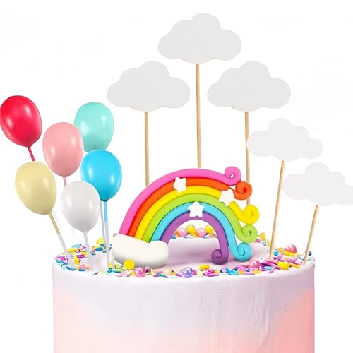 Tortendeko Geburtstag Regenbogen Luftballons Wolke Tortendeko Partydeko Geburtstagsparty-Dekorationszubehör Geeignet für Jungen und Mädchen, Geburtstag, Hochzeit, Party für Kuchendekoration Tortendeko Geburtstag Regenbogen Luftballons Wolke Tortendeko Partydeko Geburtstagsparty-Dekorationszubehör Geeignet für Jungen und Mädchen, Geburtstag, Hochzeit, Party für Kuchendekoration von tyokas