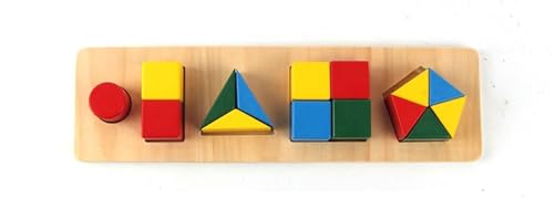 tysdyzgs Montessori-Baustein-Puzzles, geometrische Formerkennung, Unterricht AIDS, Farberkennungsgeschenke von tysdyzgs