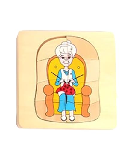 tysdyzgs Montessori Mädchen Wachstum Puzzles, Holzpuzzles Früherziehung Puzzle Spielzeug Eltern-Kind-Interaktion von tysdyzgs