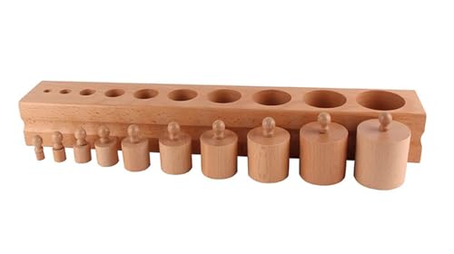 tysdyzgs Montessori Socket Cylindrical, Kinder sensorische Lehre AIDS Hand-Auge-Koordination Lernspielzeug,Low von tysdyzgs