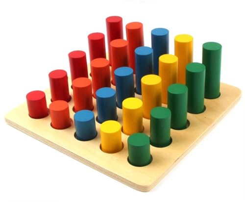 tysdyzgs Montessori Zylindrische Stufen, Farberkennung für Kinder Früherziehung und Intelligenz Spielzeug tysdyzgs Montessori Zylindrische Stufen, Farberkennung für Kinder Früherziehung und Intelligenz Spielzeug von tysdyzgs