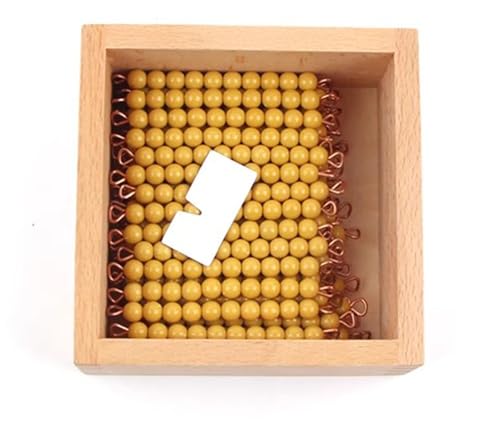 tysdyzgs Montessori farbige Perlenstäbchen, Matheunterricht AIDS Farberkennung Lernspielzeug für Kinder,Gold von tysdyzgs