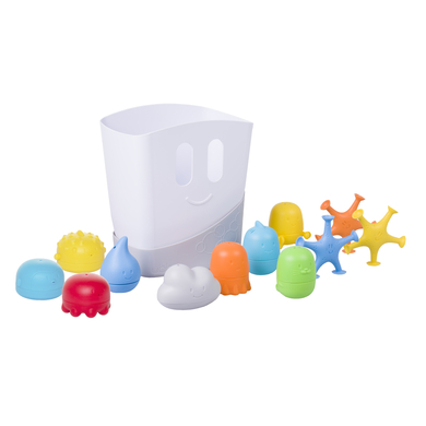 ubbi® Trockenbehälter für Badespielzeug mit Badespielzeug Set von ubbi®