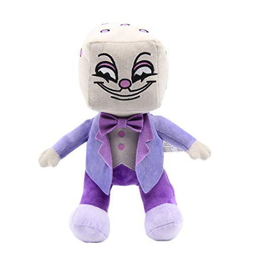 uiuoutoy Cuphead Mugman Plüsch Kuscheltier Puphead Ghost Cagney Carnantion Devil Boss Plüschtier Puppen Spielzeug Geschenk (King Dice) von uiuoutoy