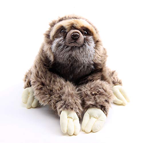 uiuoutoy Faultier Plüschtier Weiches Stofftier 3 Zehen Faultier Flauschiges Kissen Puppe Braun Kinder Geschenk von uiuoutoy