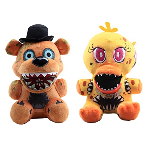uiuoutoy Five Nights At Freddy's Plüsch-Spielzeug Twisted Chica The Twisted Ones Freddy Brown Bear 20,3 cm Puppen Fnaf Fans Kinder Geschenk von uiuoutoy