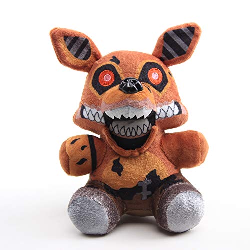 uiuoutoy Fünf Nächte bei Freddys Plüsch Spielzeug Ennard Zirkusbaby Plüschtier FNAF Nightmare Freddy Bär Kuscheltier Geschenk 18-30cm (Brown Foxy (The Twisted Ones) 7") von uiuoutoy