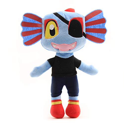 uiuoutoy Undertale Plüschtier Fish Undyne Plüsch Stofftier Puppe Fisch Kuscheltier Kinder Spielzeug Geschenk 27cm von uiuoutoy