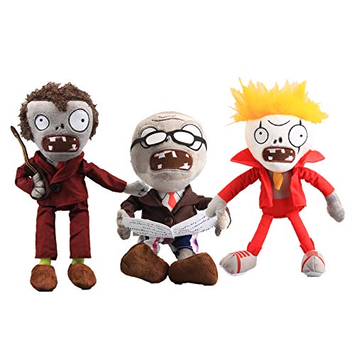 uiuoutoy Zombies Plüschtiere, Zombie, Cosplay, Bassgitarre, Zombie, Zombie, Zeitung, Lesen, Zombie, Plüsch, weiche Stoffpuppen, 3-teiliges Set von uiuoutoy