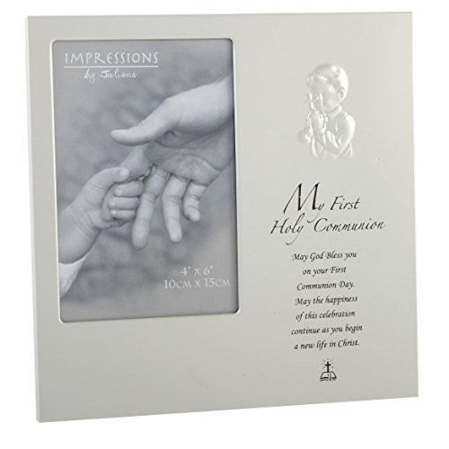 ukgiftstoreonline Bilderrahmen zur Erstkommunion, für Jungen, Weiß von ukgiftstoreonline
