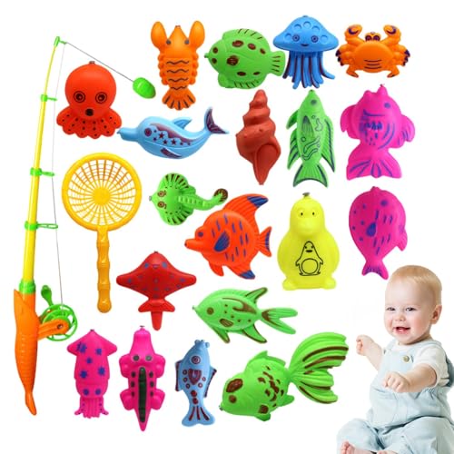 Angelspiel für Badespielzeug, magnetisches Angelrutenspiel – Meerestierspielzeug in Farbe schwimmender Fisch mit Pfostenstange, Badespielzeug für Kleinkinder, für Partys Angelspiel für Badespielzeug, magnetisches Angelrutenspiel – Meerestierspielzeug in Farbe schwimmender Fisch mit Pfostenstange, Badespielzeug für Kleinkinder, für Partys von ulapithi