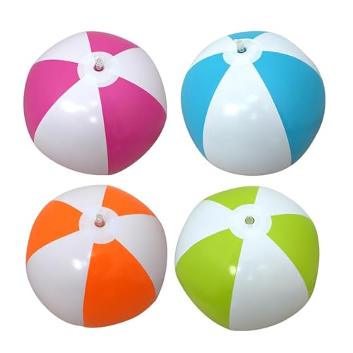 Aufblasbare Strandballons, Aufblasbare Pool-Ballons, Regenbogen Aufblasbare Ballons, 4 Stück für Pool, Sommer-Pool-Partyspielzeug, tragbares Pool-Party-Spielzeug von ulapithi