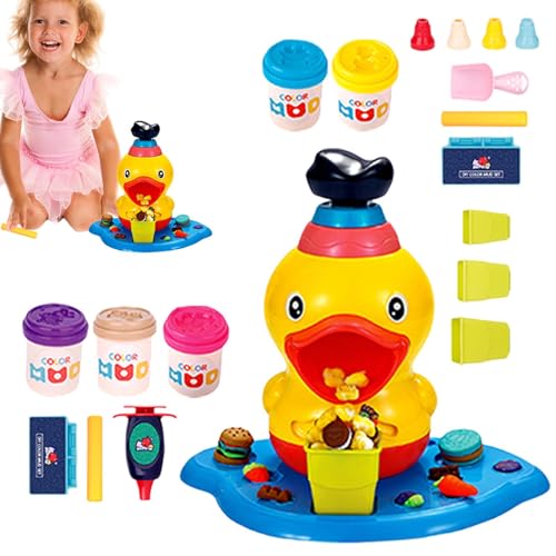 Knet-Spielset für bunte Knetmasse | Nudelspielset, lustiges Teigggießen | Küchennudelmaschine, Nudelmaschine, buntes Teigspielzeug, von ulapithi