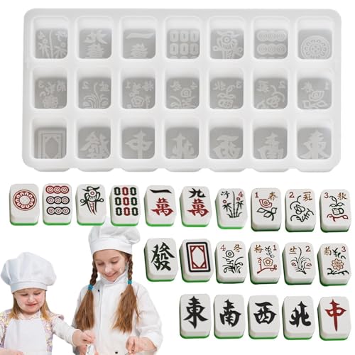 Mahjong Silikonformen für Harz, Mahjong Karomuster, Mahjong-Formen, kreative Mahjong-Würfelform aus Kunstharz, Silikon, für Bastelprojekte Mahjong Silikonformen für Harz, Mahjong Karomuster, Mahjong-Formen, kreative Mahjong-Würfelform aus Kunstharz, Silikon, für Bastelprojekte von ulapithi