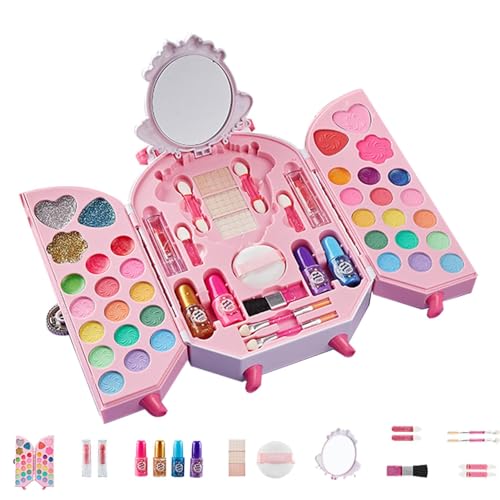 Make-up-Spielzeug, Make-up-Set, waschbar, für Mädchen – Make-up-Set für Mädchen, Make-up-Set für kleine Mädchen, Make-up-Set für Mädchen von ulapithi