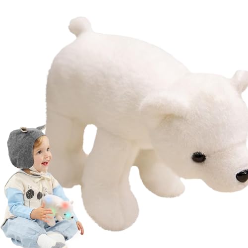Polar Teddybär, Plüschtier Eisbär | Plüschpuppe mit bunten LED-Lichtern, Night Light Soft Doll Home Decor, ein Kissen für Mädchen von ulapithi