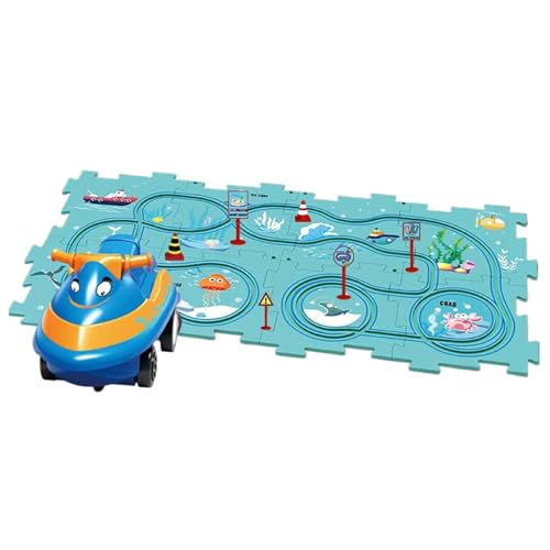 Puzzle-Strecke auf der Schiene, Puzzle-Set für | Rennset Spielzeug für | sicheres und harmloses Lernspielzeug für Geburtstage, Festivals und von ulapithi