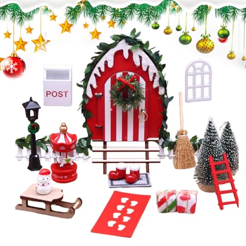Weihnachtsszene für Haus, Zubehör für Weihnachtshaus, Miniatur-Türszene im Maßstab 1:12, Simulationsspielzeug, -Handwerk Weihnachtsszene für Haus, Zubehör für Weihnachtshaus, Miniatur-Türszene im Maßstab 1:12, Simulationsspielzeug, -Handwerk von ulapithi